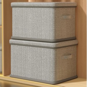 布艺收纳箱家用衣柜收纳筐储物盒衣服整理箱宿舍衣物被子箱子神器中号